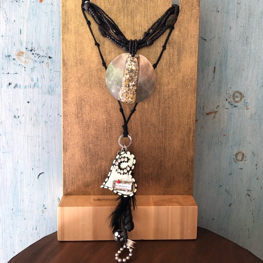 Two black necklaces - a Chico’s shell necklace plus another “just for fun” one! - Picture 3 of 13